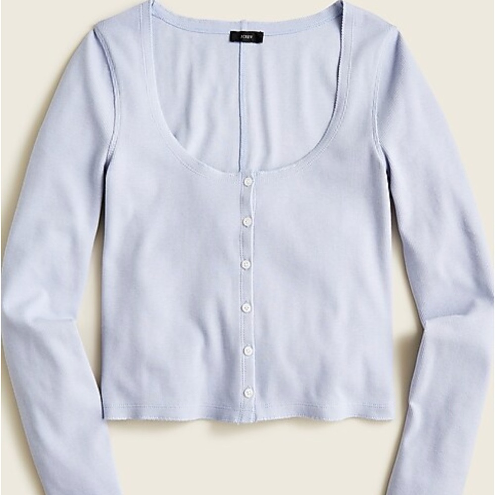 J. Crew scoop neck cardigan top button up